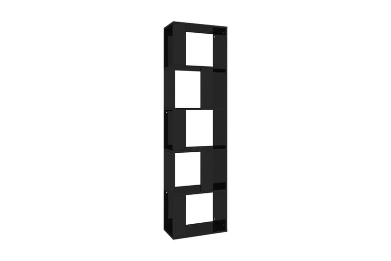 Bokhylle/Romdeler høyglans svart 45x24x159 cm sponplate - Svart - Oppbevaring - Oppbevaringsmøbler - Sideboard & skjenk