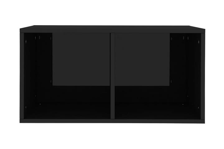 Oppbevaringsboks LP høyglans svart 71x34x36 cm sponplate - Svart - Oppbevaring - Hylle - Bokhylle
