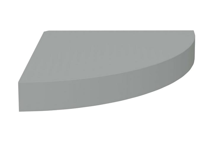 Flytende vegghyller 2 stk grå 25x25x3,8 cm MDF - Grå - Oppbevaring - Hylle - Hjørnehylle