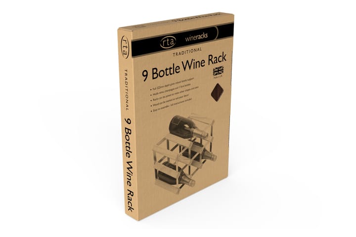 9 Flasker 3x2 Mørkt tre/Galvanisert stål - RTA Wineracks - Oppbevaring - Hylle - Oppbevaringshylle - Vinstativ & vinhylle