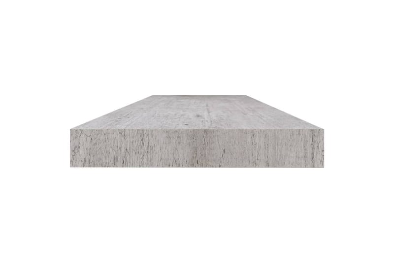 Flytende vegghylle betonggrå 120x23,5x3,8 cm MDF - Grå - Oppbevaring - Hylle - Vegghylle