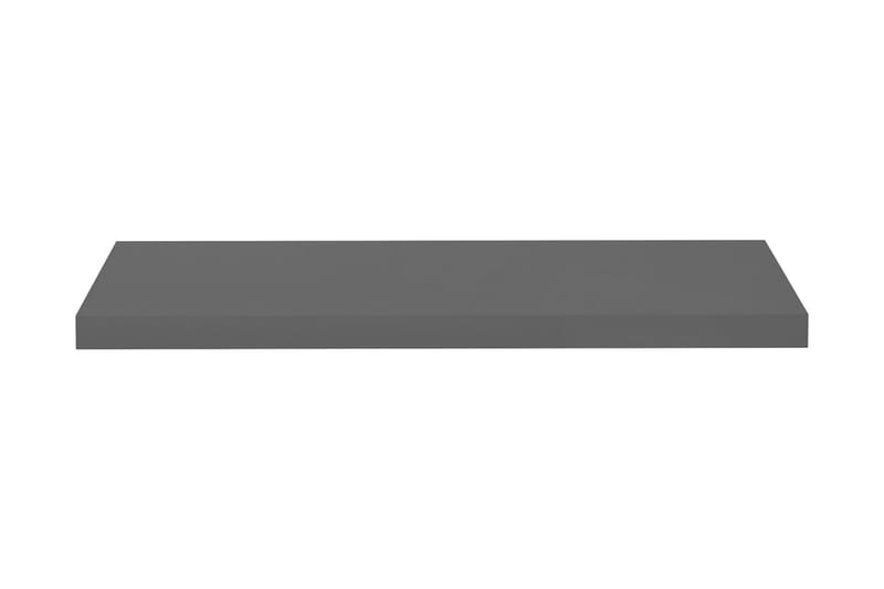 Flytende vegghylle høyglans grå 80x23,5x3,8 cm MDF - Oppbevaring - Hylle - Vegghylle
