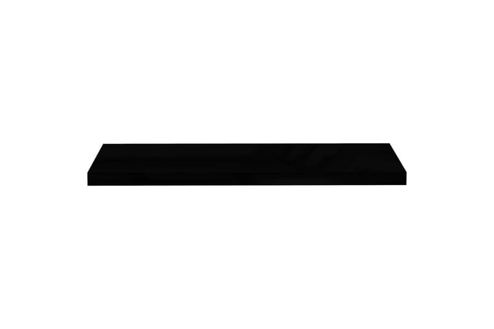 Flytende vegghylle høyglans svart 90x23,5x3,8 cm MDF - Oppbevaring - Hylle - Vegghylle