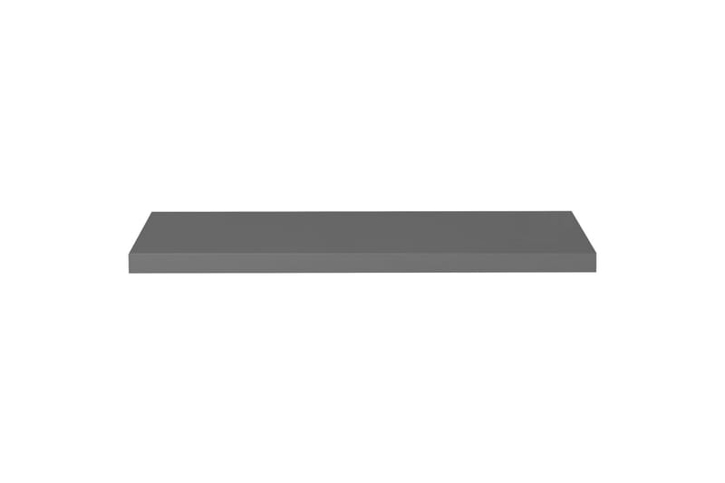 Flytende vegghyller 2 stk høyglans grå 90x23,5x3,8 cm MDF - Oppbevaring - Hylle - Vegghylle