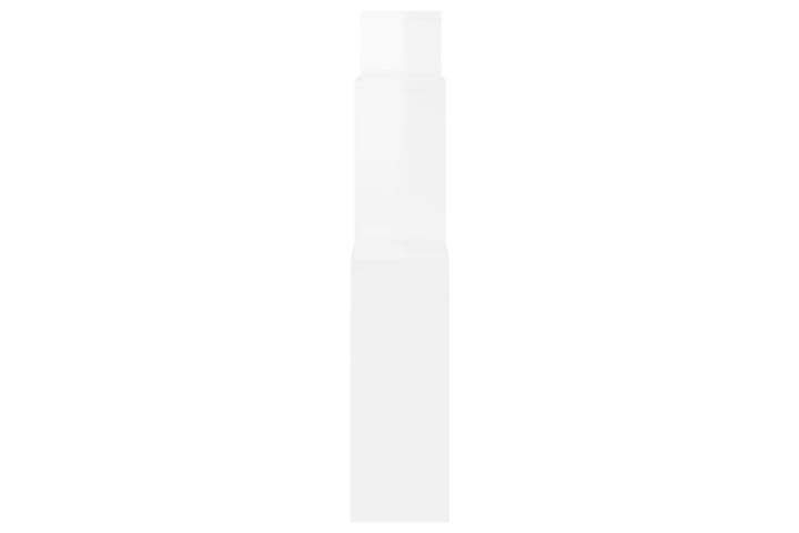 Kubeformet vegghylle høyglans hvit 80x15x78,5 cm sponplate - Hvit - Oppbevaring - Hylle - Vegghylle