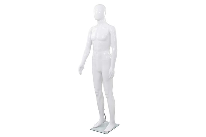 Full-body mannlig utstillingsdukke m. glass base hvit 185cm - Oppbevaring - Kles oppbevaring - Kleshengere & knaggrekker - Herrebetjent