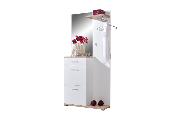 Gangmøbel Darby 91 cm - Hvit|Eik - Oppbevaring - Garderober & garderobesystem