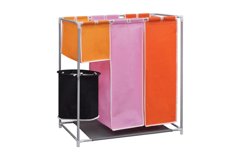 Skittentøyskurv 3-delt med vaskekurv - Flerfarget - Oppbevaring - Kles oppbevaring - Skittentøyskurv