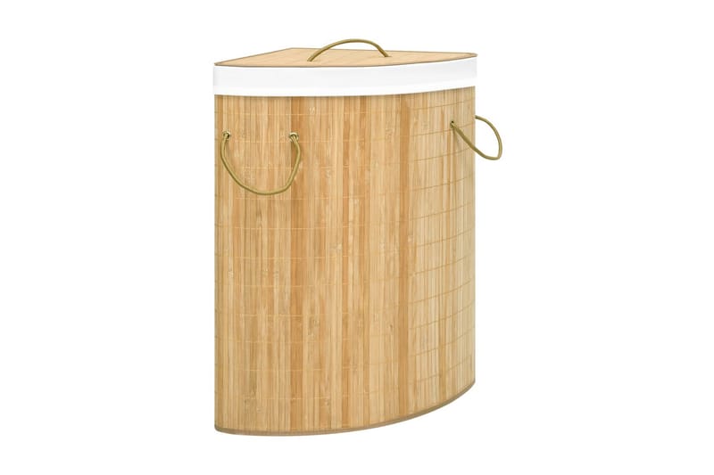 Skittentøyskurv til hjørne bambus 60 L - Brun - Oppbevaring - Kles oppbevaring - Skittentøyskurv