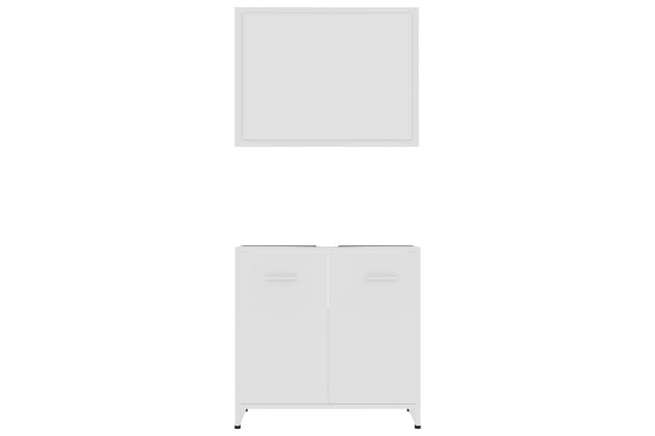 Baderomsmøbelsett hvit sponplate - Oppbevaring - Oppbevaring til baderom - Komplette møbelpakker