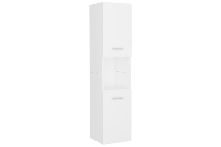 Baderomsmøbelsett hvit sponplate - Hvit - Oppbevaring - Oppbevaring til baderom - Komplette møbelpakker