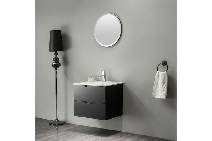 Møbelpakke Bathlife Glädje med Speil 600 - Svart - Oppbevaring - Oppbevaring til baderom - Servantskap & kommode
