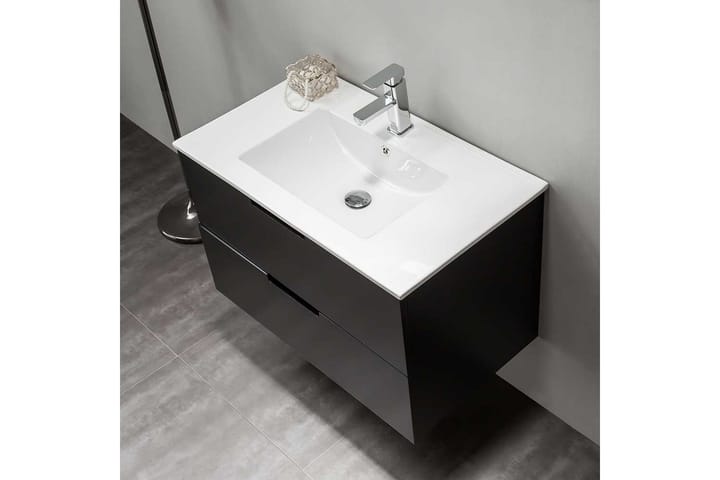Møbelpakke Bathlife Glädje med Speil 800 - Svart - Oppbevaring - Oppbevaring til baderom - Servantskap & kommode