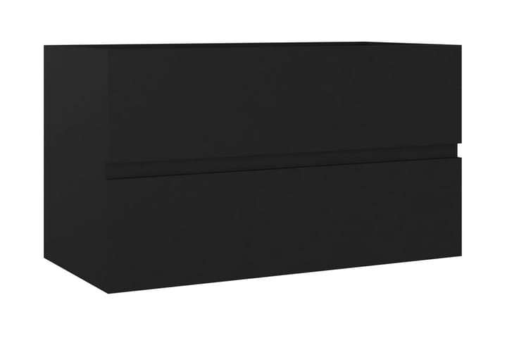 Servantskap svart 80x38,5x45 cm sponplate - Svart - Oppbevaring - Oppbevaring til baderom - Servantskap & kommode