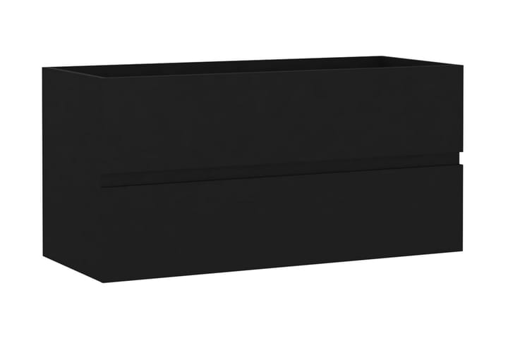 Servantskap svart 90x38,5x45 cm sponplate - Svart - Oppbevaring - Oppbevaring til baderom - Servantskap & kommode