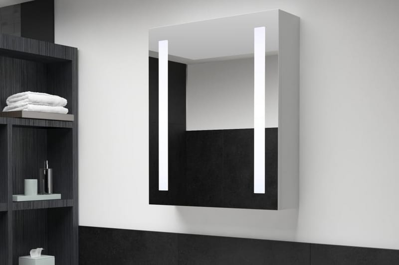LED-speilskap til bad 50x13x70 cm - Oppbevaring - Oppbevaring til baderom - Speilskap