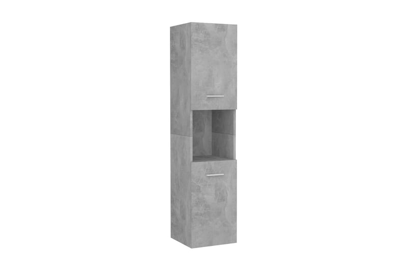 Baderomsskap betonggrå 30x30x130 cm sponplate - Grå - Oppbevaring - Oppbevaring til baderom - Veggskap & høyskap
