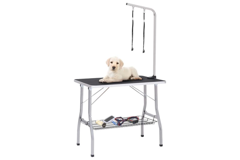 Justerbart trimmebord til hund med 2 løkker og kurv - Oppbevaring - Oppbevaring til småting - Kurv - Flettet kurv & rottingkurv