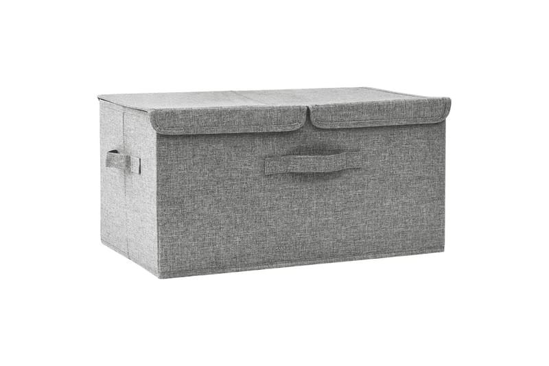 Oppbevaringsboks stoff 50x30x25 cm grå - Grå - Oppbevaring - Oppbevaring til småting - Oppbevaringskasse