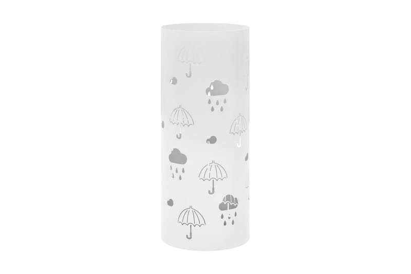 Paraplystativ paraplyer stål hvit - Hvit - Oppbevaring - Oppbevaring til småting - Oppbevaringsstativ - Paraplystativ