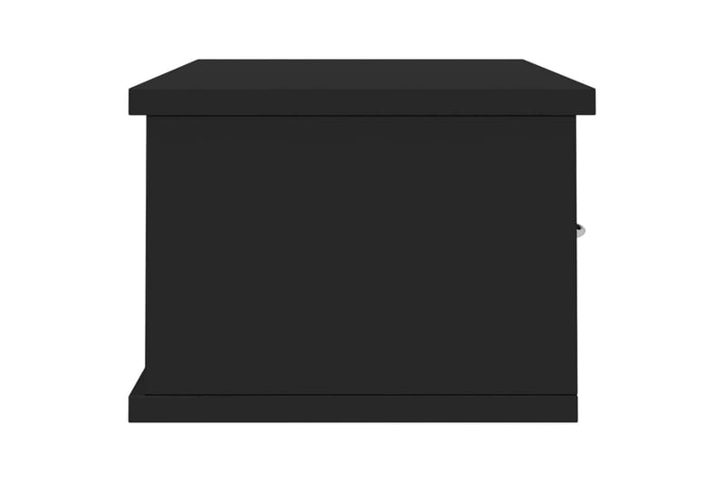 Veggskuff høyglans svart 60x26x18,5 cm sponplate - Svart - Oppbevaring - Oppbevaring til småting - Vegghengt oppbevaring