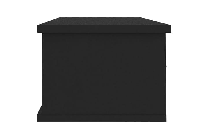 Veggskuff svart 90x26x18,5 cm sponplate - Svart - Oppbevaring - Oppbevaring til småting - Vegghengt oppbevaring