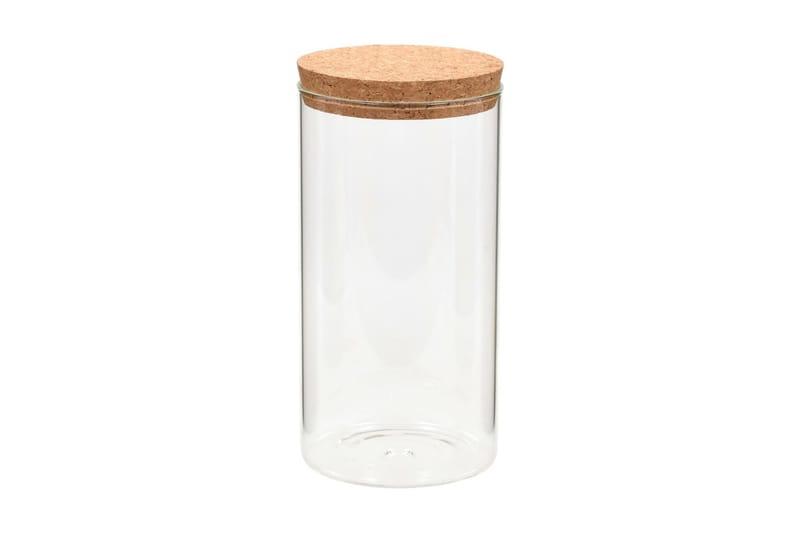 Glasskrukker med kork 6 stk 1100 ml - Oppbevaring - Oppbevaring til småting - Oppbevaringsboks