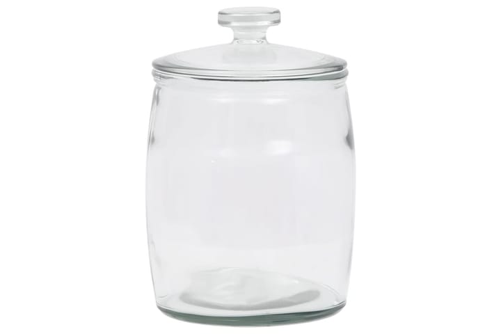 Glasskrukker med lokk 2 stk 2000 ml - Gjennomsiktig - Oppbevaring - Oppbevaring til småting