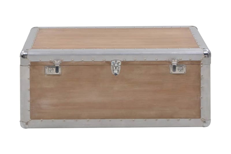 Oppbevaringsboks heltre gran 91x52x40 cm brun - Beige - Oppbevaring - Oppbevaringsmøbler - Oppbevaringskiste & sengekiste