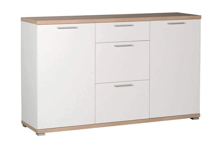 Sideboard Bedew 144 cm - Eik|Hvit - Oppbevaring - Oppbevaringsmøbler - Sideboard & skjenk