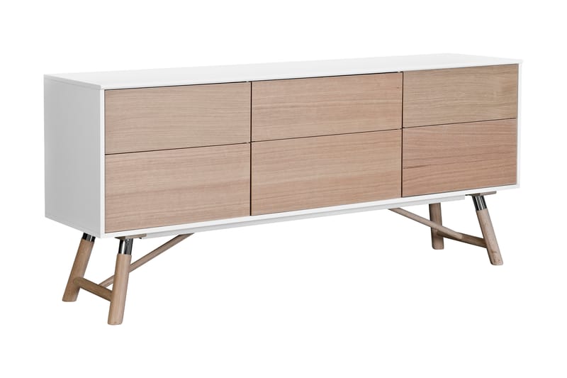 Sideboard Carlow 180 cm - Hvit|Eik - Møbler - Bord - Sofabord