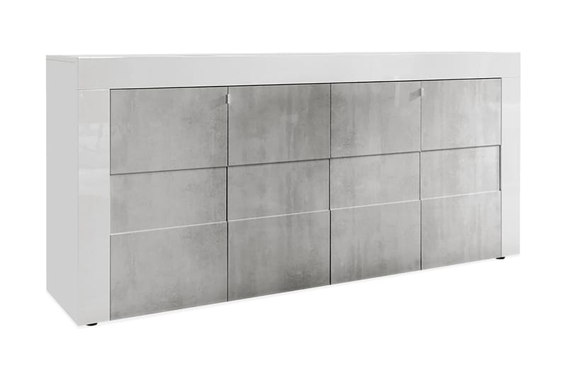 Sideboard Duilia 181 cm - Hvit|Betong - Oppbevaring - Oppbevaringsmøbler - Sideboard & skjenk