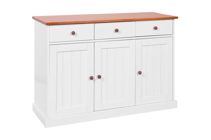 Sideboard Gambier 130 cm - Hvit|Natur - Møbler - Stoler - Spisestuestoler & kjøkkenstoler