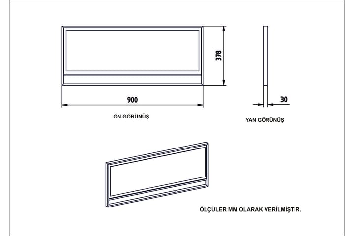 Sideboard Sahriya 90 cm - Gull|Svart - Oppbevaring - Oppbevaringsmøbler - Sideboard & skjenk