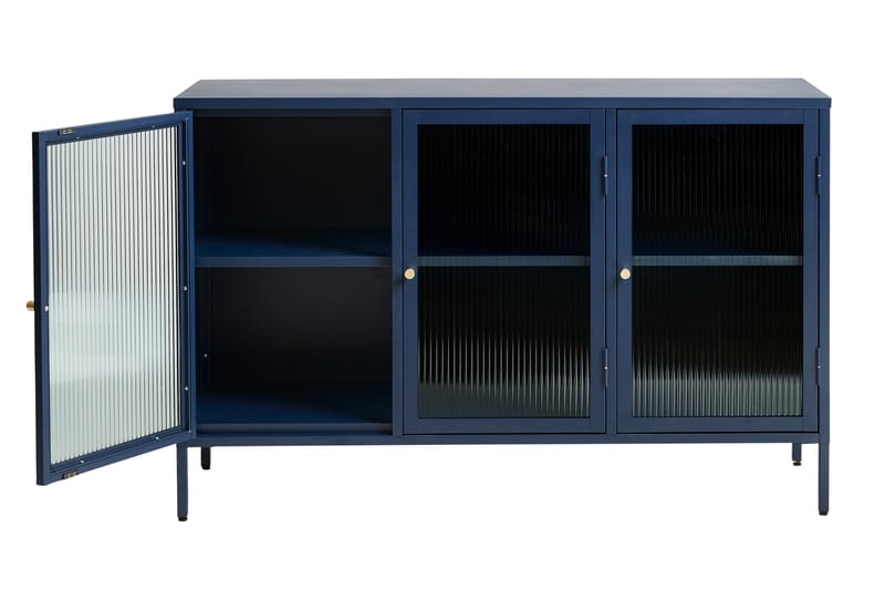 Sideboard Umtiti 3 delar 132 cm - Blå - Oppbevaring - Oppbevaringsmøbler - Sideboard & skjenk