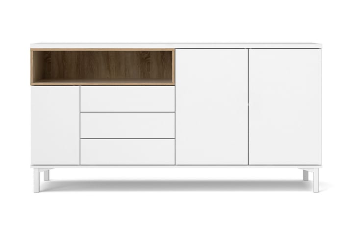 Skjenk Abner 176 cm - Hvit|Brun - Oppbevaring - Oppbevaringsmøbler - Sideboard & skjenk