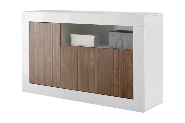 Skjenk Calpino Medio 138 cm - Hvit|Tre|Natur - Oppbevaring - Oppbevaringsmøbler - Sideboard & skjenk