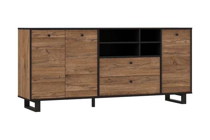 Skjenk Coppin 82x181 cm - Brun / Svart - Møbler - Bord - Spisebord & kjøkkenbord