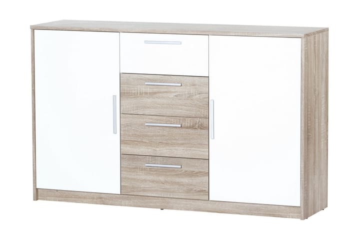 Skjenk Cozzi 145 cm - Hvit|Eik - Oppbevaring - Oppbevaringsmøbler - Sideboard & skjenk