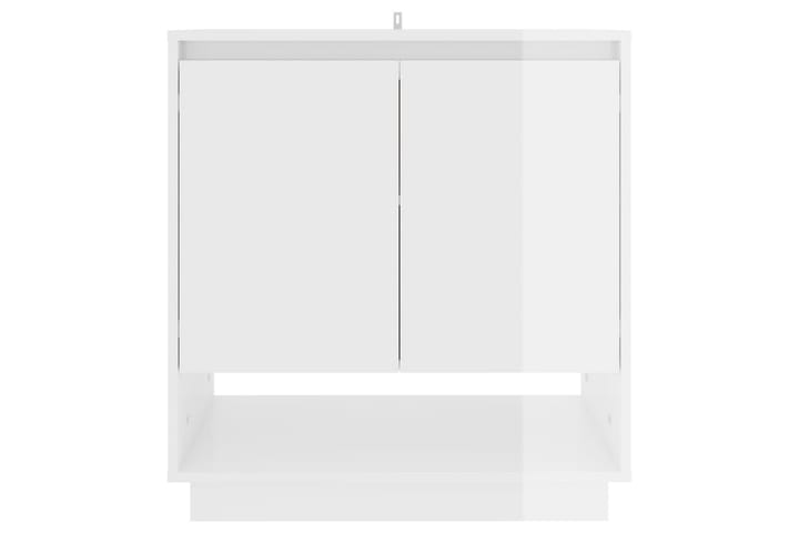Skjenk høyglans hvit 70x41x75 cm sponplate - Hvit - Oppbevaring - Oppbevaringsmøbler - Sideboard & skjenk