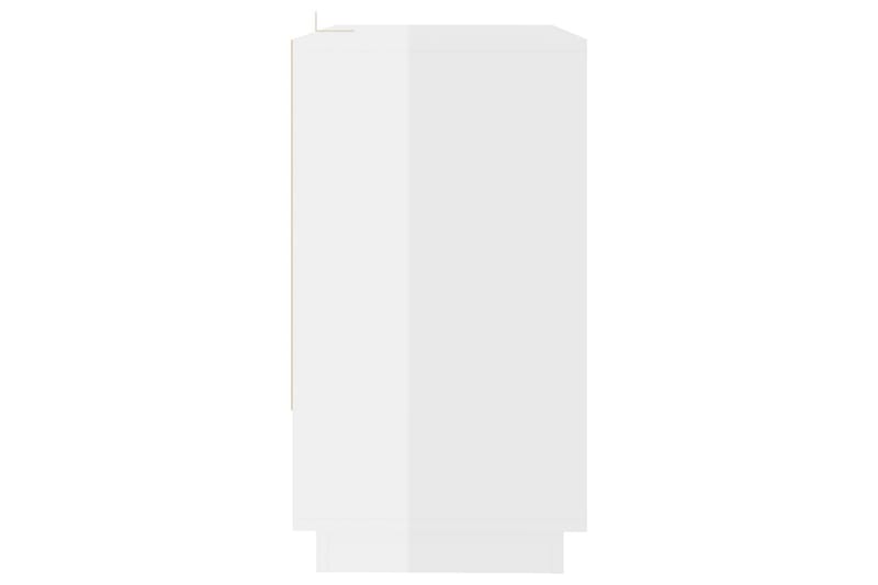 Skjenk høyglans hvit 70x41x75 cm sponplate - Hvit - Oppbevaring - Oppbevaringsmøbler - Sideboard & skjenk