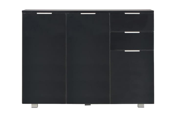 Skjenk høyglans svart 107x35x76 cm - Svart - Oppbevaring - Oppbevaringsmøbler - Sideboard & skjenk