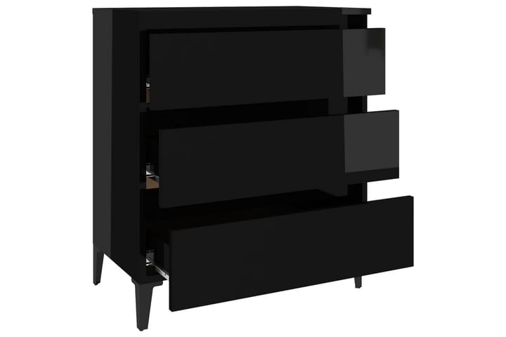 Skjenk høyglans svart 60x35x69 cm sponplate - Svart - Oppbevaring - Oppbevaringsmøbler - Sideboard & skjenk