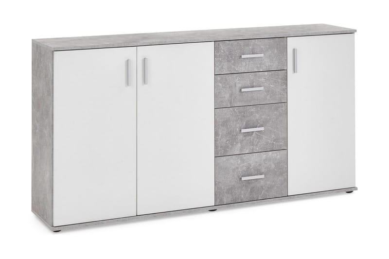 Skjenk Nelma 160 cm - Grå|Hvit - Oppbevaring - Oppbevaringsmøbler - Sideboard & skjenk