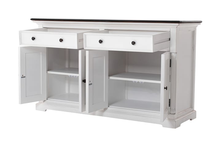 Skjenk Provence 145 cm - Mahogni|Brun|Hvit - Oppbevaring - Oppbevaringsmøbler - Sideboard & skjenk
