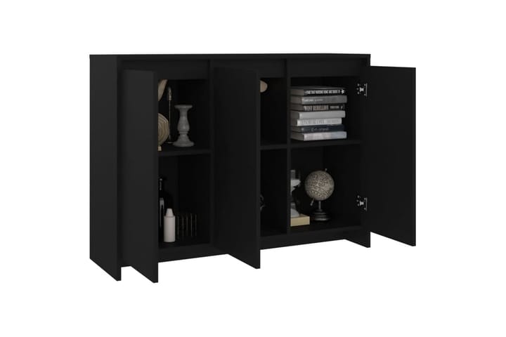 Skjenk svart 102x33x75 cm sponplate - Svart - Oppbevaring - Oppbevaringsmøbler - Sideboard & skjenk