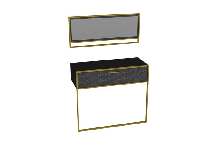 Sideboard Sahriya 90 cm - Gull|Svart - Oppbevaring - Oppbevaringsmøbler - Sideboard & skjenk
