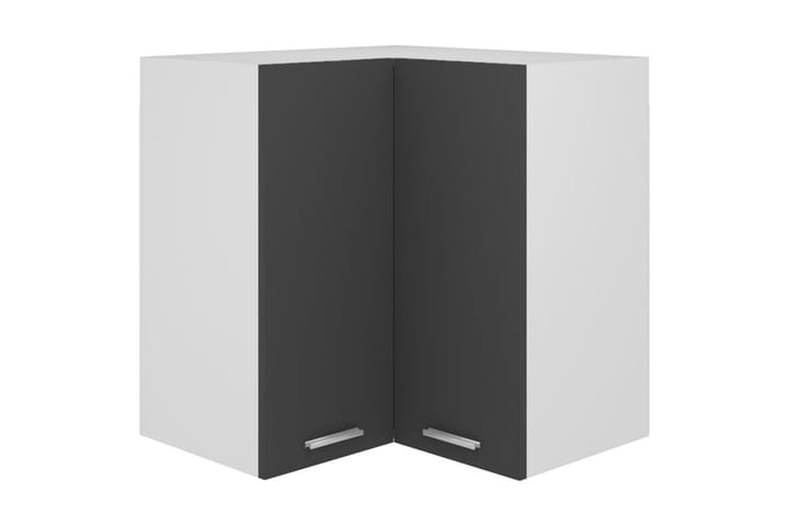 Hengende hjørneskap grå 57x57x60 cm sponplate - Grå - Oppbevaring - Skåp - Oppbevaringsskap