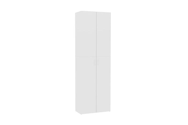 Kontorskap høyglans hvit 60x32x190 cm sponplate - Hvit - Oppbevaring - Skåp - Oppbevaringsskap - Kontorsskap - Dokumentskap