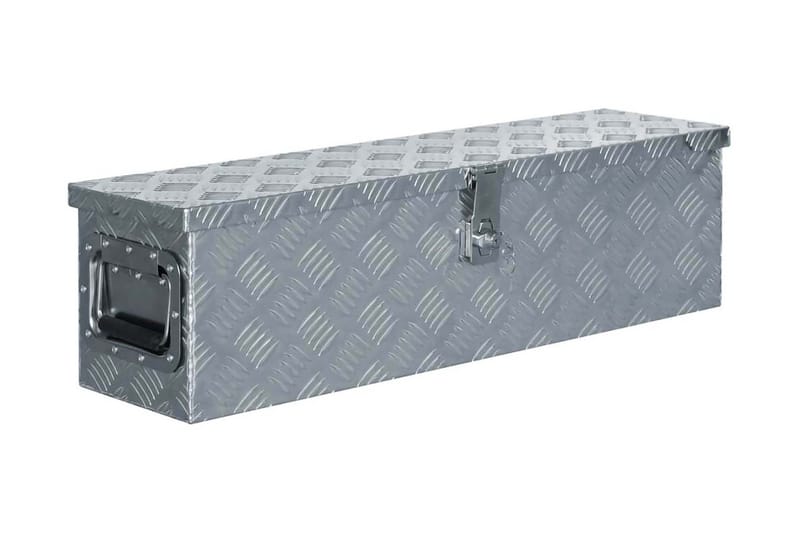 Aluminiumsboks 80,5x22x22 cm sølv - Blå|Grå - Oppbevaring - Skåp - Oppbevaringsskap - Sikkerhetsskap - Deponeringsskap